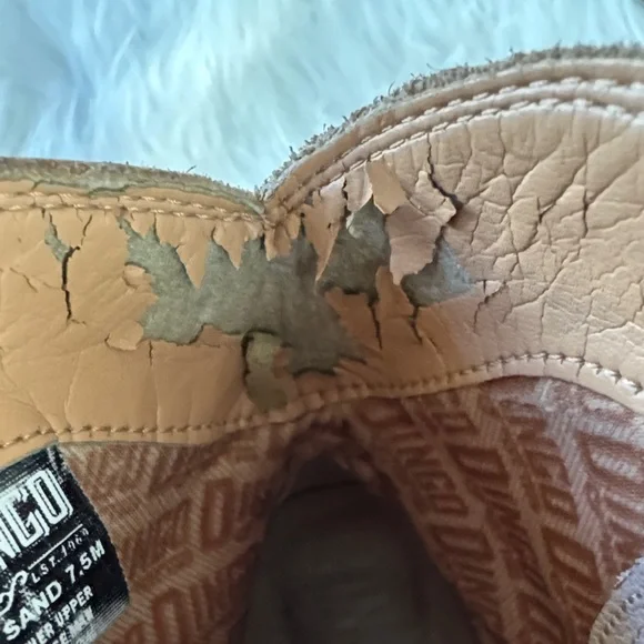 Dingo Floral Embroidered Cream Heeled Boots Sand AS IS size 7.5 - Picture 8 of 16